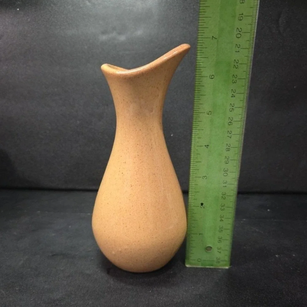 Pfaltzgraff OFTDA Bud Vase, Vintage Yellow Red Speckled Design, Floral Holder